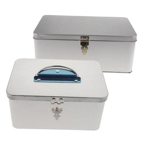 small lockable metal storage box|small metal box with latch.